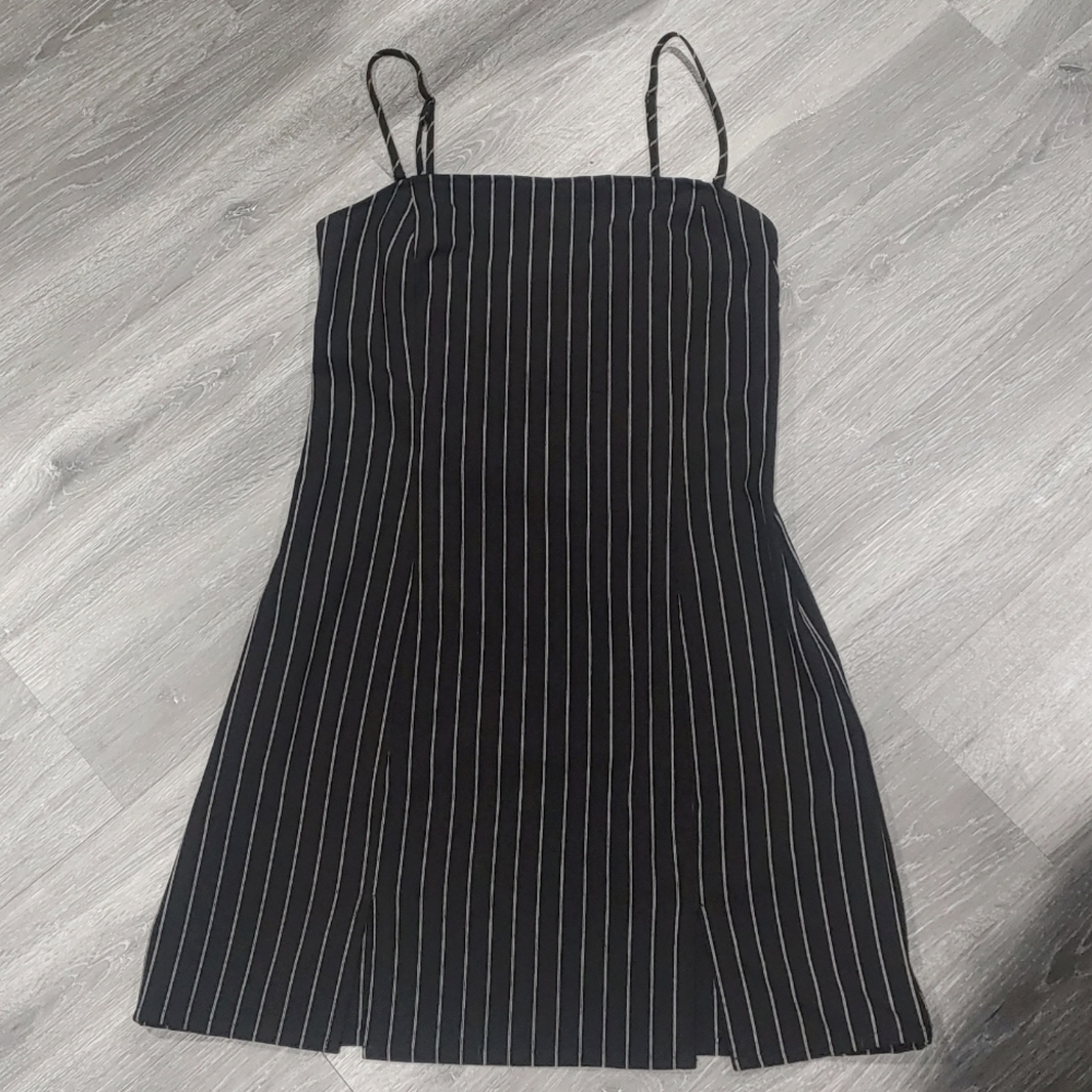 Black Pin Stripped Dress